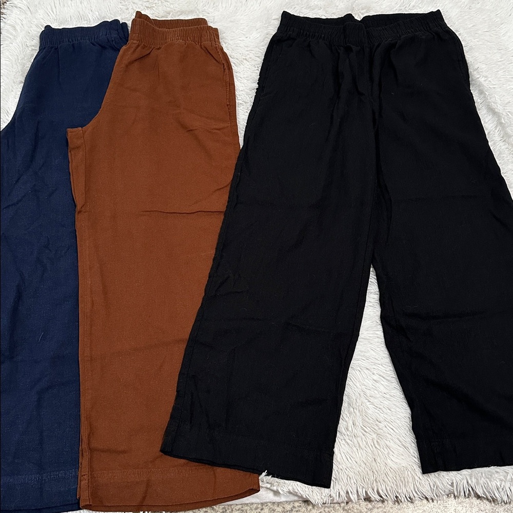 Old Navy Wide Leg Pants - Black, Brown, and Navy